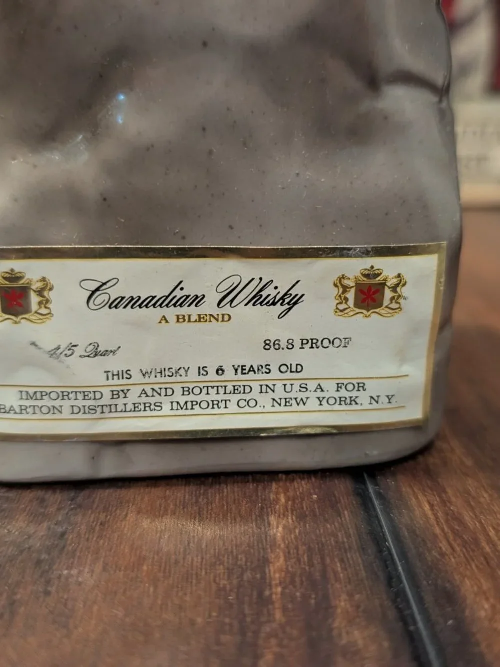 A-1969 Series Canadian Mist Whiskey Mountie Decanter Barton Distillery with Box